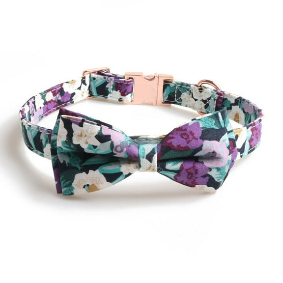 Unique Style Paws Dog Collar, Soft and Cute Dog Bow Tie, Durable Pet Collar with Adjustable Bow