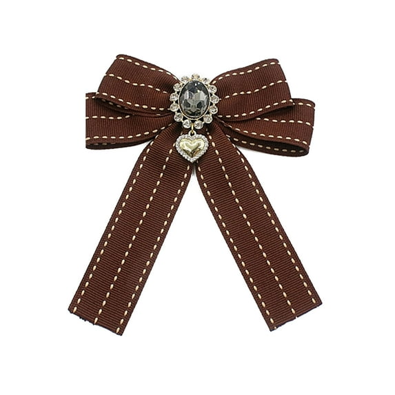 Coffee Brown Necktie Fashion School Uniform Bows Tie Solid Color Necktie for Women's Shirt