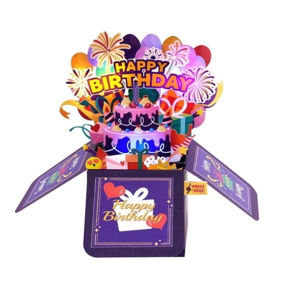 Unique Tabletop Birthday Card Box Feature Melodies And Sparkling Light Effect