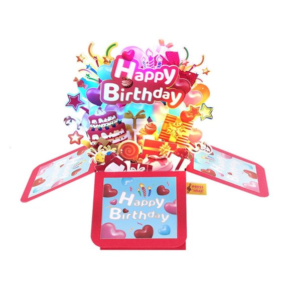 Unique Tabletop Birthday Card Box Feature Melodies And Sparkling Light Effect