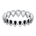 thumbnail image 1 of Unique Teardrop Teeth Crown Water Ring .925 Sterling Silver Band Jewelry Female Male Unisex Size 6, 1 of 4
