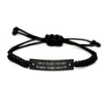 thumbnail image 1 of Unique Teller Black Rope Bracelet, I am a Teller. You Need Me More Than I Need You, Sarcasm for Coworkers, Holiday, 1 of 1
