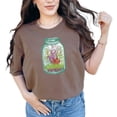 thumbnail image 1 of Unique Terrarium Jar Design T-Shirt, Vibrant Botanical Scene Tee, Artistic Nature Illustration Shirt, Eco-friendly Apparel Gift, Espresso Comfort Colors T-Shirt, XL, 1 of 1
