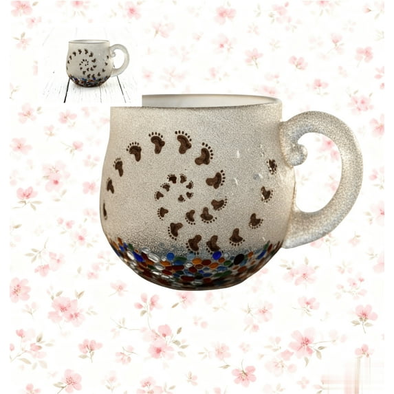 Unique Textured Beach Theme Mugs, Ocean Themed Mugs, Sea Inspired, Drinkware, Miniature Display, for Kitchen Coffee, Beach Lovers Gift Hand Warmer Mug | B KTFgvq