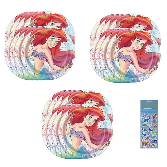 Unique The Little Mermaid Ariel Party Supplies Bundle Set, 24 Pieces