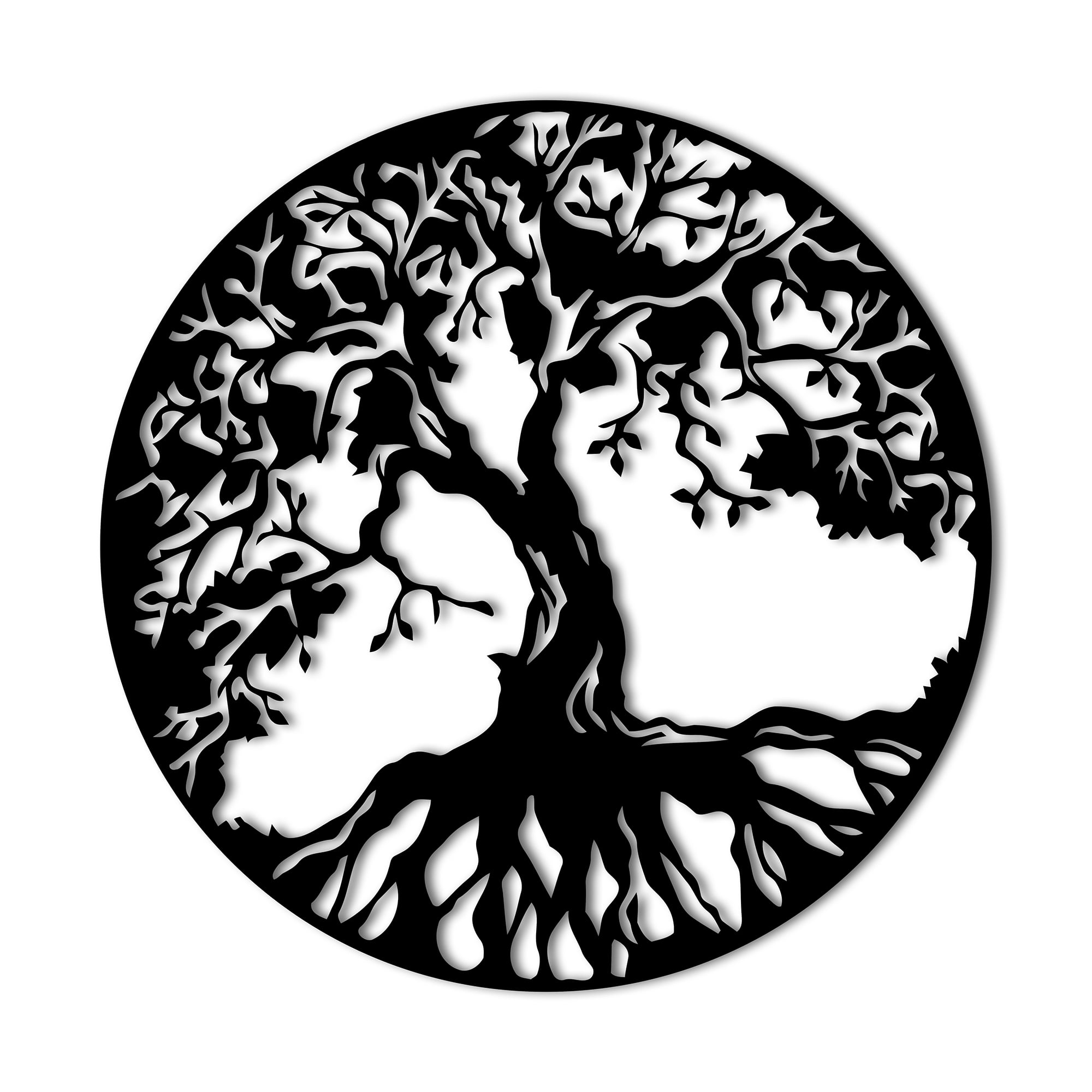 Unique Tree of Life Metal Wall Sign Family Love Stencil Laser Cut Metal  Decorative Home Accent Wall Sign Hanging Door Living Room Bedroom Made in  the USA - 3 sizes and 13, image size:2000x2000