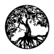 Unique Tree of Life Metal Wall Sign Family Love Stencil Laser Cut Metal Decorative Home Accent Wall Sign Hanging Door Living Room Bedroom Made in the USA - 3 sizes and 13 Colors