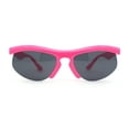 thumbnail image 1 of Unique Trendy 90s Sport Half Rim Plastic Fashion Sunglasses Hot Pink - Black, 1 of 4