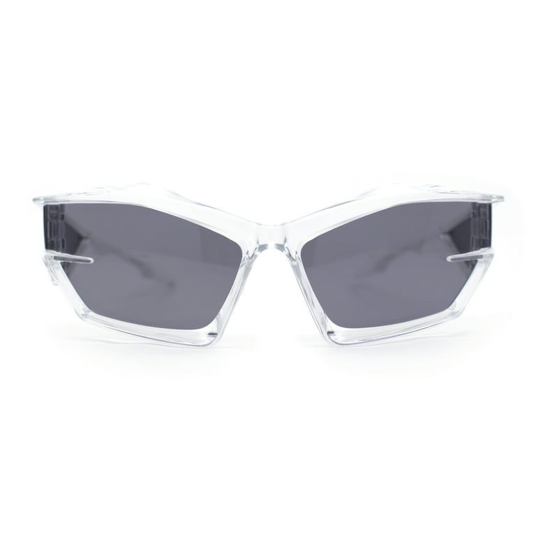 Clear wrap around sunglasses hotsell