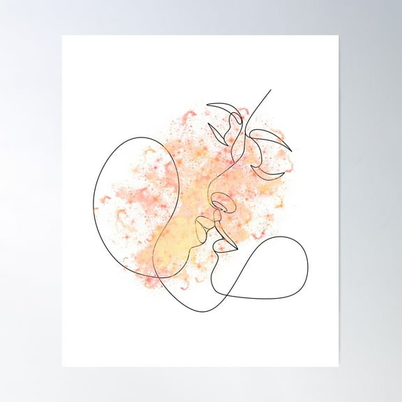 Unique Twin Flames Wall Art Poster Wall Art, Modern Wall Decor For Living Room Bedroom, 24x36 UNFRAMED