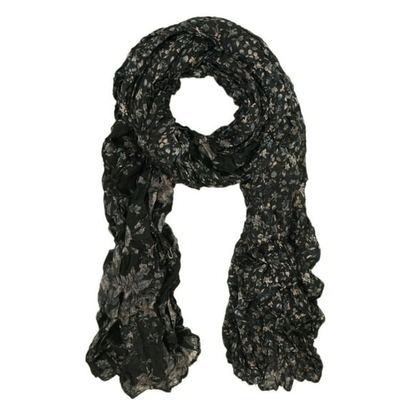Unique Two Sided Flower and Cherry Print Scarf