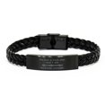 thumbnail image 1 of Unique Underwriter Braided Leather Bracelet - Confidence Inspiring Gift for Graduation and Christmas, 1 of 1
