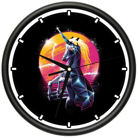 Unique Unicorn Design Wall Clock | Precision Quartz Movement | Décor For School Class Office Bedroom Decoration