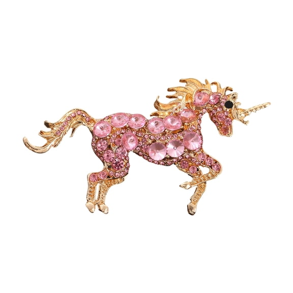 Unique Unicorns Shaped Brooch Sturdy Metal Jewelry With Safety Lock for Long Time Use Elegant