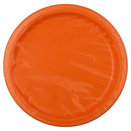 Unique, Unique 8-5/8 Inch Heavy Duty Pumpkin Orange Plates, 8 plates
