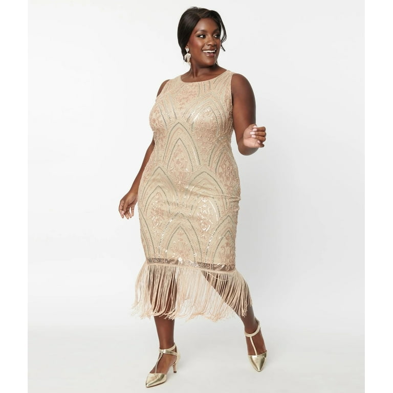 Unique vintage plus size flapper deals