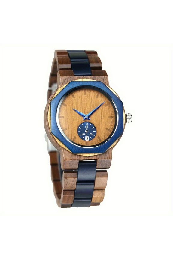 [Unique Walnut Quartz Watch] Gift for Men, Sons, and Friends: All-wood Quartz Watch Birthday, Festival, and Christmas Gift, Unique Personalized Gift, Natural Walnut Watch,Walnut,Walnut