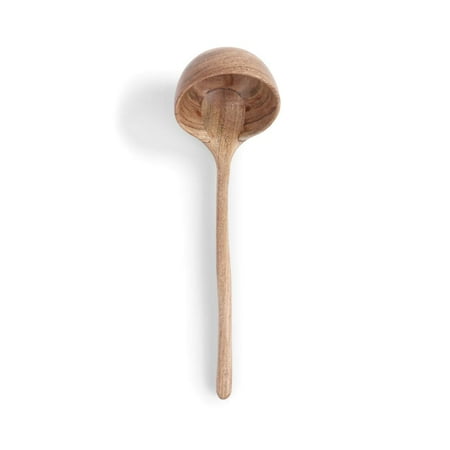 Unique Warm Natural Brown 13 x 4 Hand Formed Acacia Wood Kitchen Ladle