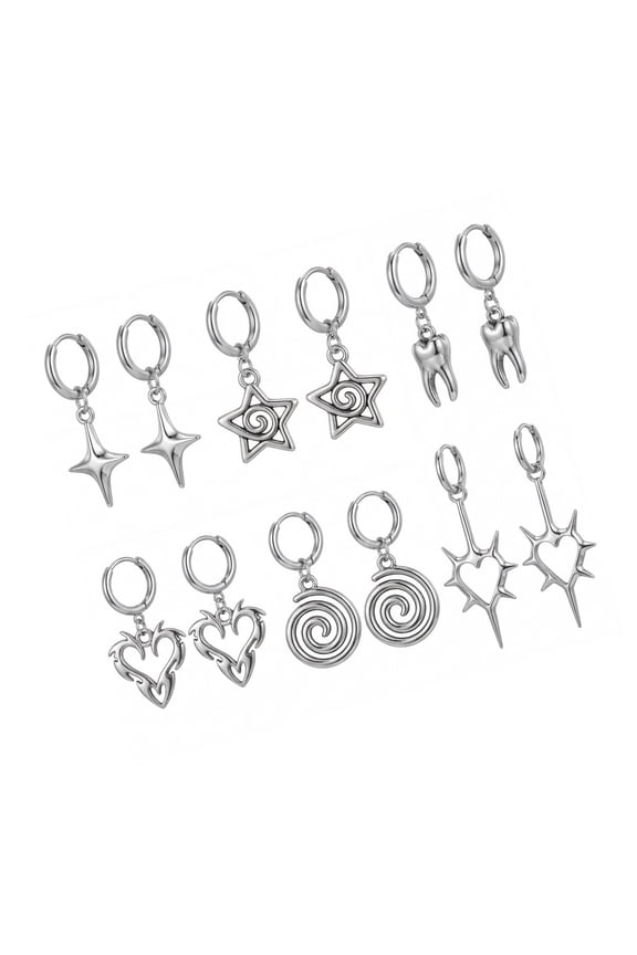 Unique Waved Hoop Earrings Silver Shade Round And Glitters Accent Party Wear