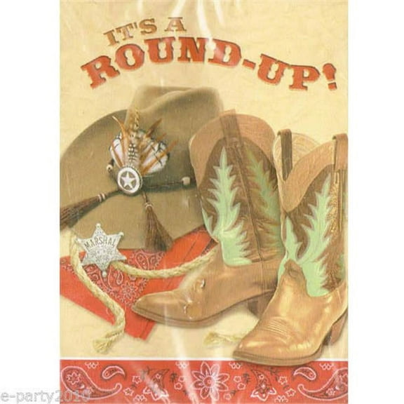 Unique Western Invitations - 8 Count, Multicolor, Yellow, Wedding