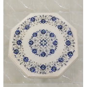 Unique White Marble Coffee Table   Italian Pietra Dura Handmade Design for Living Room and Home D cor