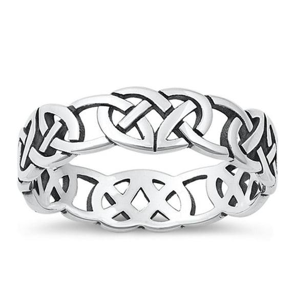 Unique Wholesale Knot Ring .925 Sterling Silver Celtic Wedding Band Jewelry Female Male Size 10