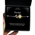 thumbnail image 1 of Unique Wife, All Women are Created Equal but Only The Finest are Married to a Judge, Special Sunflower Bracelet for Wife from Husband, 1 of 5