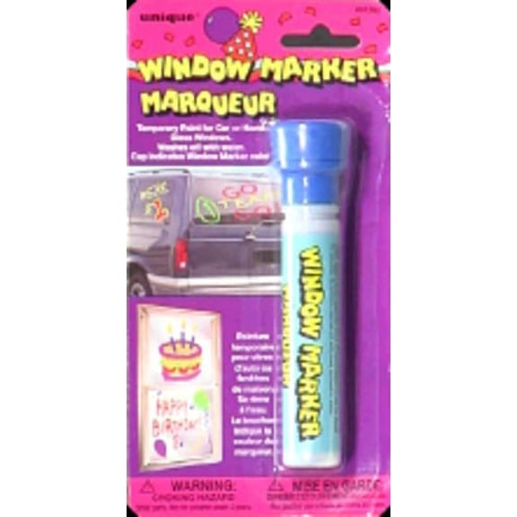 Unique Window Marker Carded Royal Blue