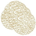 thumbnail image 1 of Unique Wire Nest Design Table Linen Collection 15x15 Inch Gold, 1 of 3