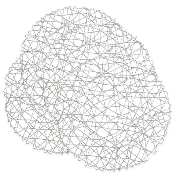 Unique Wire Nest Design Table Linen Collection 15x15 Inch Silver