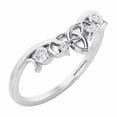 thumbnail image 1 of Unique Women’s Round Cut Moissanite Half Eternity Wedding Band Vintage Silver Stacking Bridal Ring Elegant and Timeless Design for Weddings and Special Occasions Gold 9.5, 1 of 3