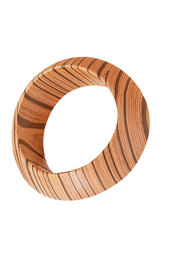 Unique Wooden Bangle Hand Crafted Textured Design Bracelet Gift For Her