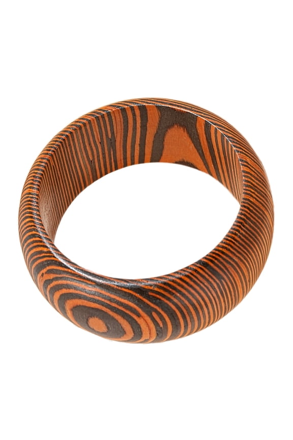 Unique Wooden Bangle Hand Crafted Textured Design Bracelet Gift For Her