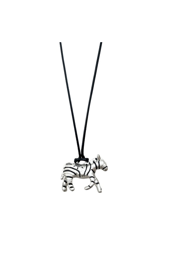 Unique Zebras Pattern Fringe Pendant Necklace Adjustable Neck Jewelry for Daily Wear and Special Occasions Styles