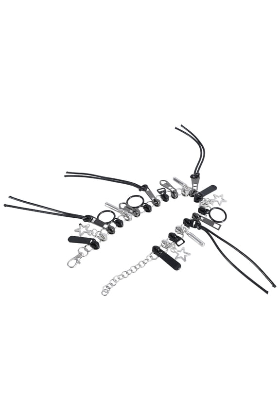 Unique Zipper Necklace Fringe Chain Head Y2k Hip Hop Chokers Fashion Jewelry