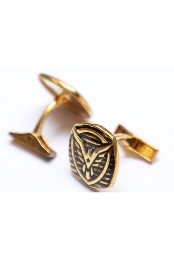 Unique black enamel eagle design cushion shape silver cufflinks  elegant silver accessories for boys