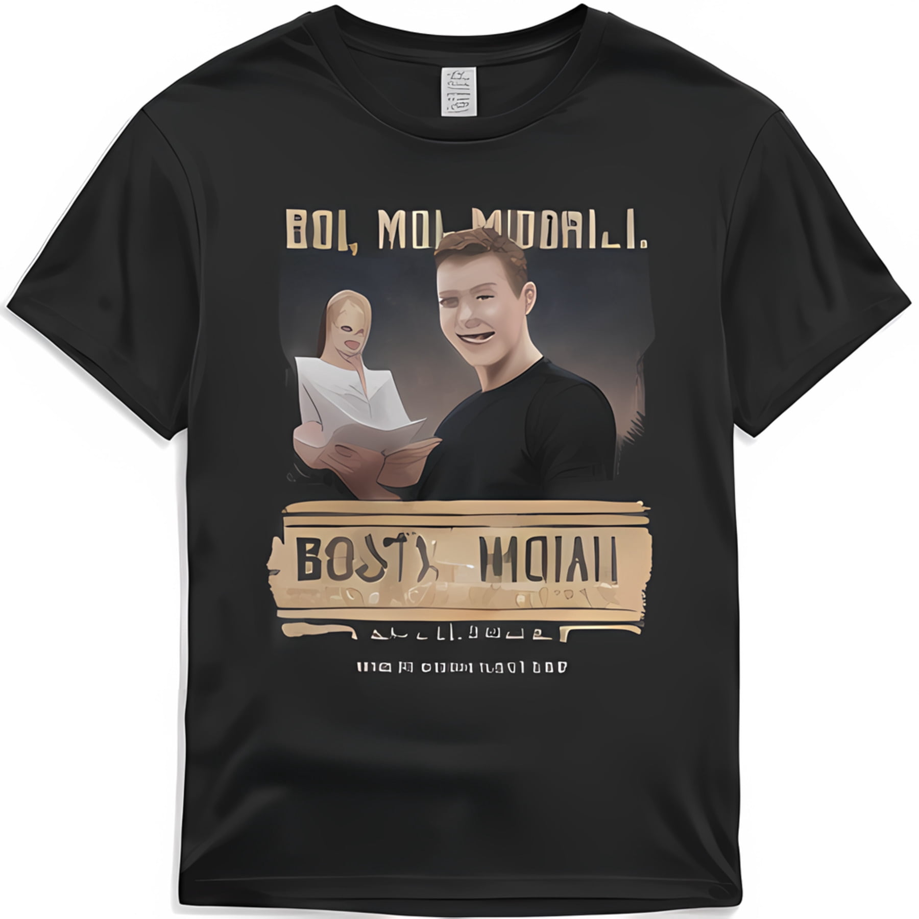 Unique t Black T-Shirt Design Young Mark Zuckerberg Inspired Old School ...