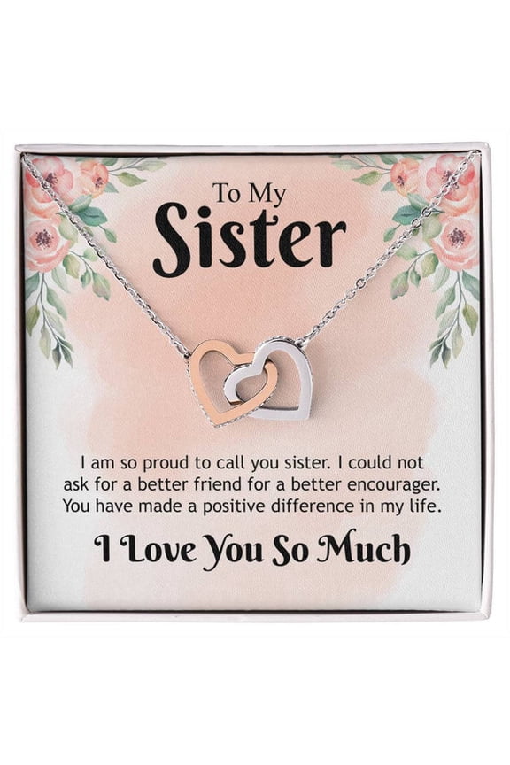 UniqueFor Sister 2025 - Interlocking Hearts Necklace, Multi Interlocking Heart Necklace