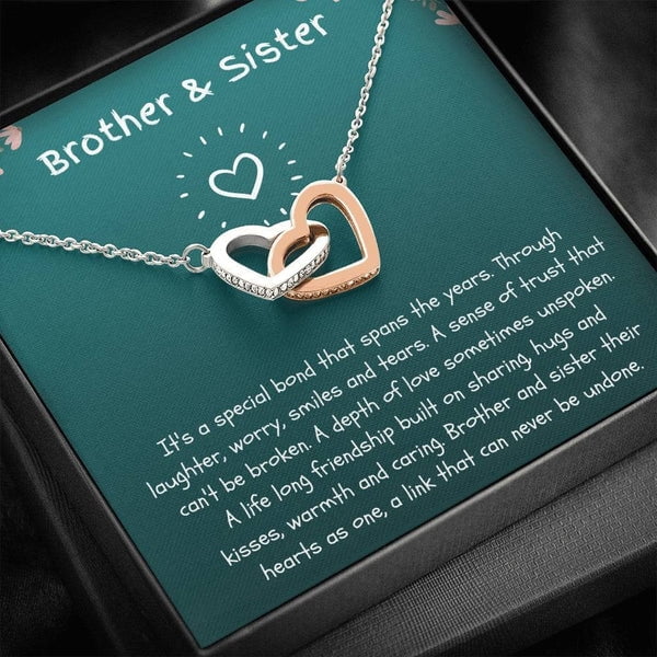 My Sister Interlocking Hearts Necklace