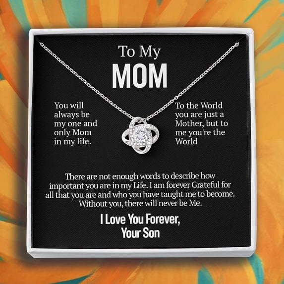 UniqueIdeas for Mom to My Mom Necklace From Son Message Card: You Will ...