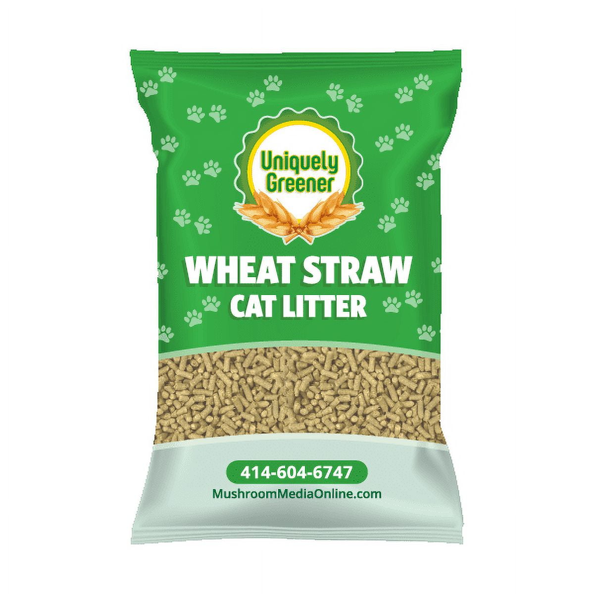 Eco Friendly Wheat Straw Cat Litter Pellets 20lb Bag in Kosovo at 85 Rating 5