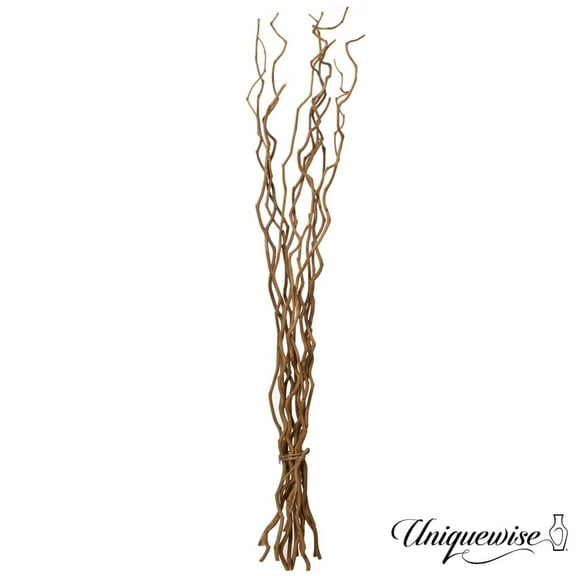 Uniquewise 12pc 37" Natural Dried Mulberry Twigs Ideal Sticks for DIY Crafts Decorative Stems Floral Arrangements Floor Vase Fillers Wedding Centerpiece Event Decorations and Home Décor Accent, Brown