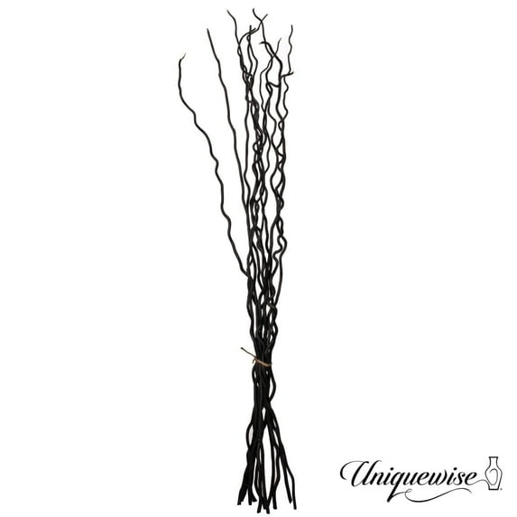Uniquewise 12pc 59" Natural Dried Mulberry Twigs Ideal Sticks for DIY Crafts Decorative Stems Floral Arrangements Floor Vase Fillers Wedding Centerpiece Event Decorations and Home Décor Accent, Black