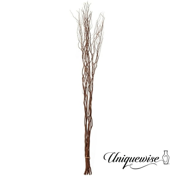Uniquewise 12pc 59" Natural Dried Mulberry Twigs Ideal Sticks for DIY Crafts Decorative Stems Floral Arrangements Floor Vase Fillers Wedding Centerpieces Event Decorations and Home Décor Accent, Red