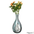 thumbnail image 1 of Uniquewise 16-Inch Multitone Glass Table Vase in Blue Hue - Minimalist, Decorative Boho Vase with Rustic Farmhouse Style, Home Decor - Living Room, Bedroom Table, Kitchen Shelf, or Office Desk Decor, 1 of 8