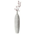 thumbnail image 1 of Uniquewise Modern Decorative Bottle Shape White Floor Vase Ribbed Design Medium, 1 of 7