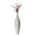 thumbnail image 1 of Uniquewise Modern Decorative Bottle Shape White Floor Vase Ribbed Design Small, 1 of 7