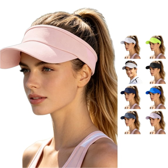 Unir Breathable Sports Sun Visor for Men Women, Wide Brim UV Protection, Lightweight Cycling Running Hat, 1 Piece, One Size