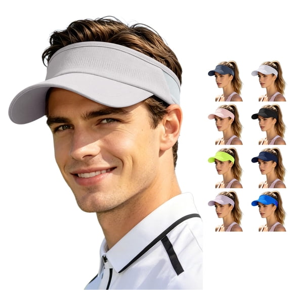 Unir Breathable Sports Sun Visor for Men Women, Wide Brim UV Protection, Lightweight Cycling Running Hat, 1 Piece, One Size