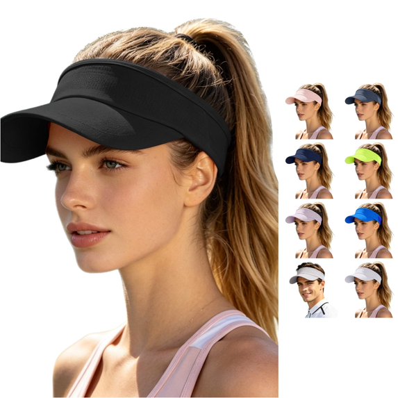 Unir Breathable Sports Sun Visor for Men Women, Wide Brim UV Protection, Lightweight Cycling Running Hat, 1 Piece, One Size
